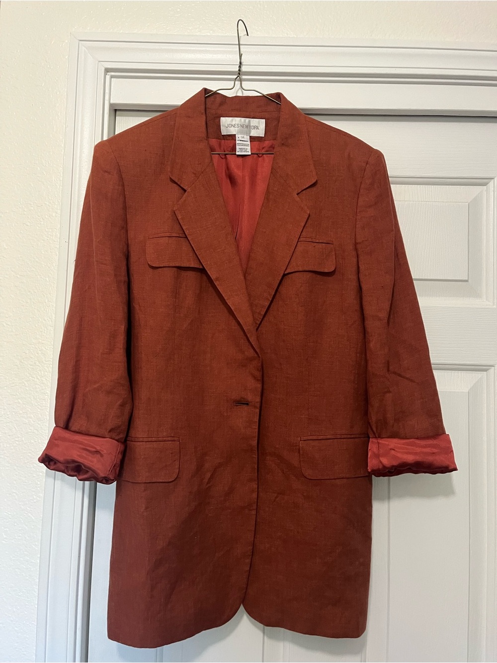 Vintage linen blazer - Picture 5 of 8